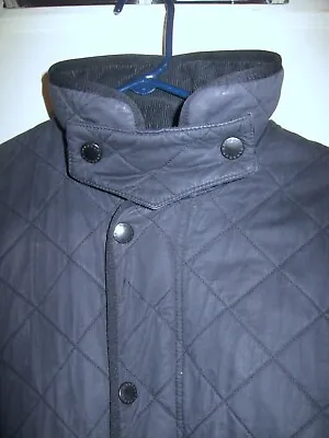 BARBOUR Men's POLAR QUILT Blue Coat; Heavy Jacket; Zip & Snap Poly Size Med - Lg • $57.99