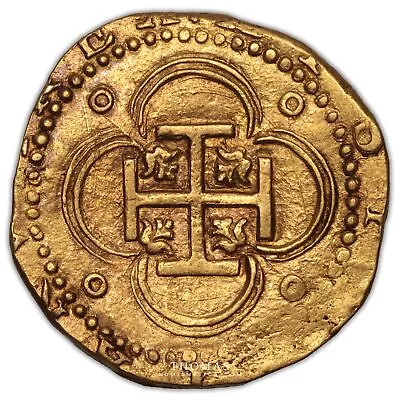 Coin - Spain - Felipe II – Gold Cob 4 Escudos – Sevilla - Kempen Treasure Hoard • $10050