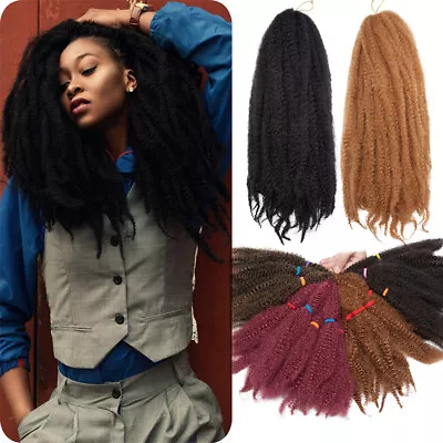 Afro Kinky Bulk Wave Twist Crochet  Braids Marley Curly Braiding Hair Extensions • $47.60