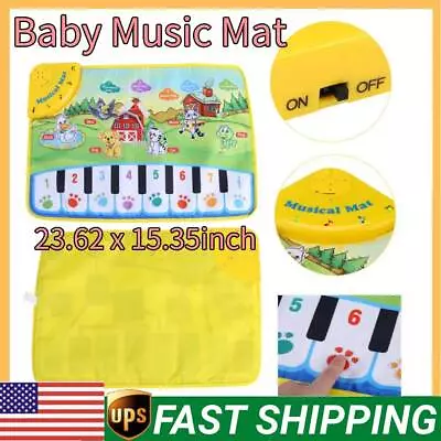 Kids Baby Musical Music Piano Play Mat Development Animal Educational Soft Toys • $12.99