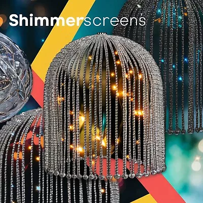 Shimmerscreen Faceted Ball Chain Beaded Curtain 10 Pcs 61  Long X 1/2  Ball NPS • $30