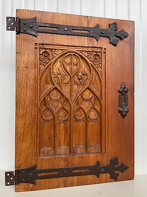 A Stunning Thick Gothic Revival Door Panel In Oak • $350