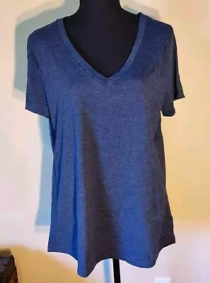Womens Dark Gray Tshirt Vneck Small Fitting (Large) XXL Short Sleeve Mossimo • $6