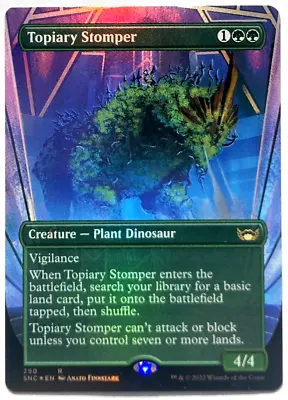 MTG Topiary Stomper *BORDERLESS FOIL* Streets Of New Capenna 290 NM • $16.99