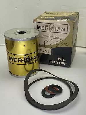 Rare MERIDIAN-Metal Oil Filter Canister-Dodge/Plymouth V8/V6 1959-63 /G-76-1 Vtg • $12.80