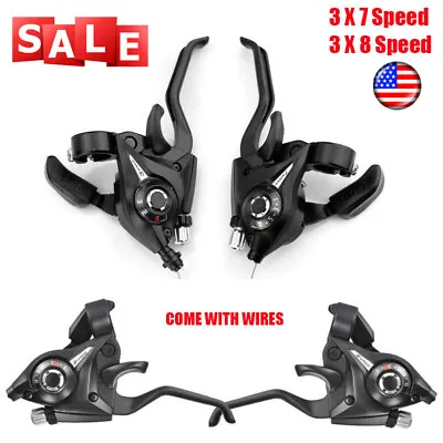 Shimano 3 X 7/8/21/24 Speed GEAR MTB Bike Shifter Set Lever Right And Left Cambo • $9.49