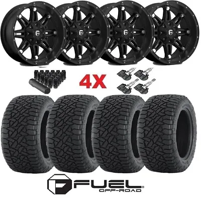 Fuel Hostage Black Wheels Rims 33 12.50 17 Tires Gripper Mt F-150 • $2195
