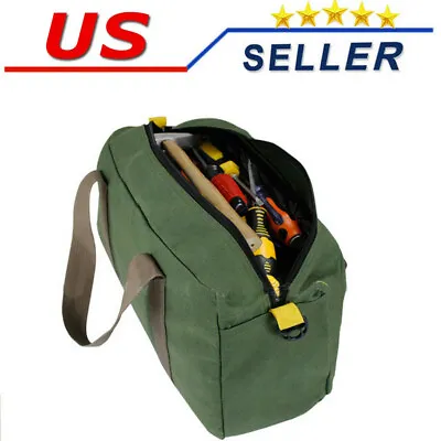 $10.21 • Buy Canvas Portable Zipper Bag Small Hand Tool Pouch Tote Bag Organizer Storage 16  