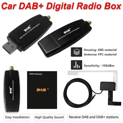 Universal USB DAB+ Digital Radio Tuner Dongle Receiver For Android Car Stereo UK • £23.99