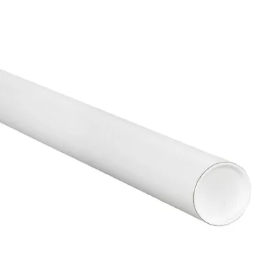 Pack Of 50 White Mailing Tubes 2x24  Secure Caps For Shipping • $109.82