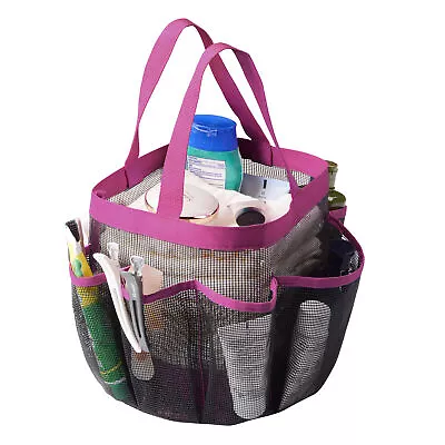 8 Pockets  Portable Mesh Shower Caddy Tote Bathroom Carry Bag Quick Dry Storage • $17.90