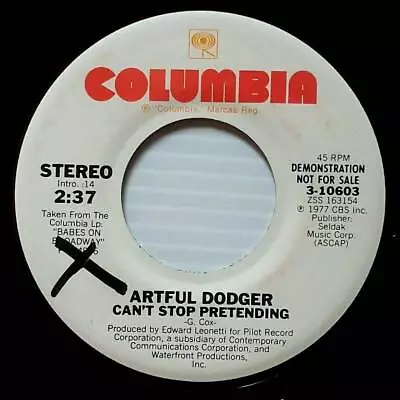 Artful Dodger - Can't Stop Pretending (Mono/Stereo) [7  45 Rpm Promo] • $5.99
