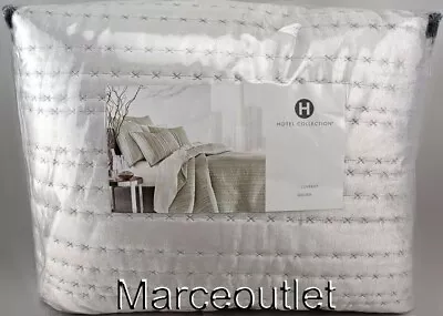 Hotel Collection Velvet FULL / QUEEN Quilted Coverlet Palladium • $39.99