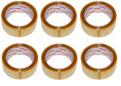 £15.95 • Buy VIBAC Low Noise Easy Tear Solvent Parcel Pack TAPE 48mm X 66M Pack Of X 6 Rolls
