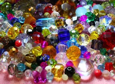 450+ Pieces Assorted Czech Swarovski Crystals Vtg/Mod Faceted Glass Beads Lot • $35