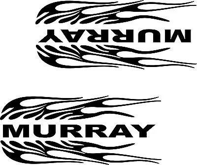 Dx Pair-  Murray Tractor Flames  Black   3 1/4 X 9  Each  Vinyl Decals • $6.99