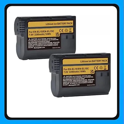 2x Battery 2.8Ah For Nikon Z5 Z6 Z6 II Z7 Z7II D780 D850 D7500 D500 D600 • $59.90