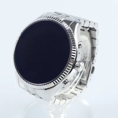Michael Kors Lexington Smartwatch Diamond Silver & Black Watch MKT5077 • $129.90
