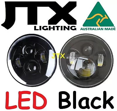 JTX 7  LED Headlights Plain Black No Halo Ford Bronco PickUp F100 F150 F250 F350 • $474