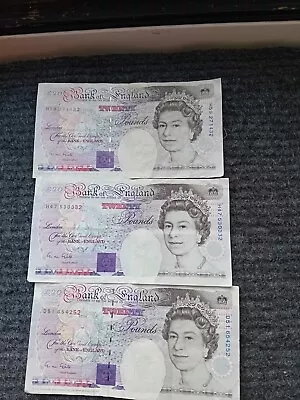 Three £20 (Twenty Pound) United Kingdom Bank Notes - 1991-2001 (Michael Faraday) • £67
