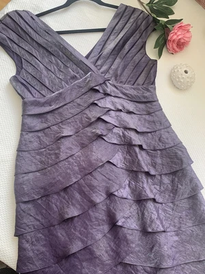 $28 • Buy ADRIANNA PAPELL Sz12 Purple Layers Evening Gown ￼ Cocktail, Special Occasions 🤎