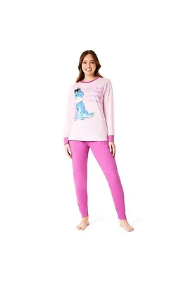 Disney Womens Eeyore Long Sleeve Pyjama Set - Bottoms And Top Nightwear • £18.49