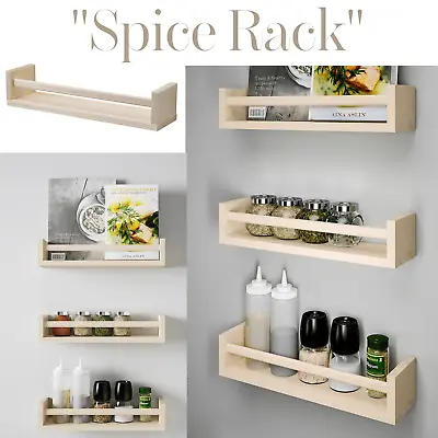 New Wooden Spice Rack IKEA BEKVAM Aspen Picture Book Shelf & Kitchen Organizer • £11.79