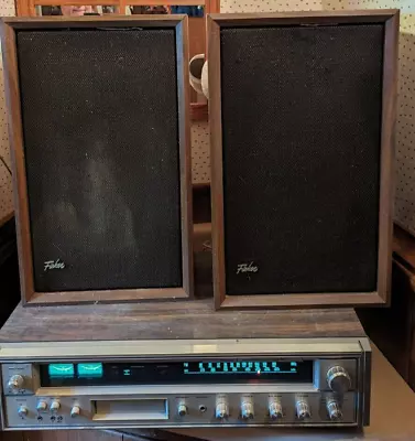 Fisher MC-3010 Integrated AM/FM Receiver And 8 Track Recorder/Player & Speakers • $39