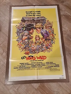 HOG WILD  Vintage One Sheet  27x41 Original Movie Poster Jack Davis Artwork • $9