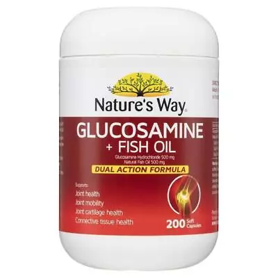 Nature's Way Glucosamine + Fish Oil 200 Soft Capsules • $17.47