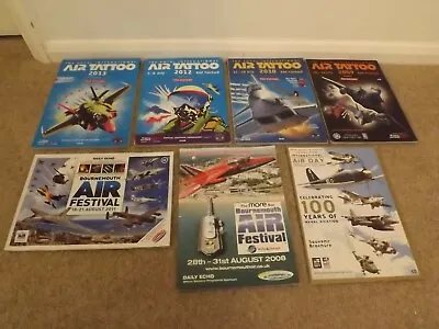 £12.99 • Buy 7 X Air Show Air Day Brochures/Programmes RIAT Fairford, Bournemouth, Yeovilton