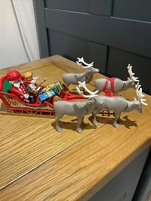 Playmobil Santa Sledge And Reindeer 3604 Incomplete Set .Father ChristmasAngel • £22.99