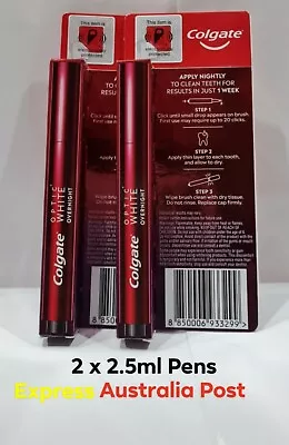 $40 • Buy COLGATE Optic White Overnight Teeth Whitening Treatment Pen 2.5ml X 2 Pens