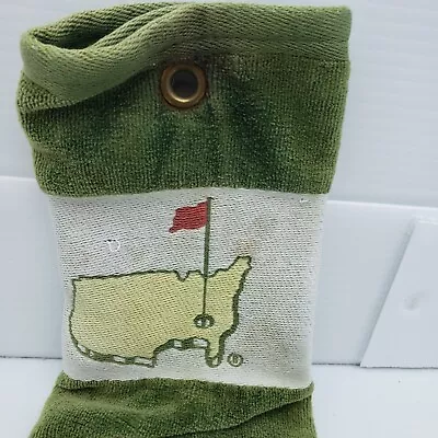 Masters Tri Fold Golf Towel Green/White Hanging PGA Towel • $22.95