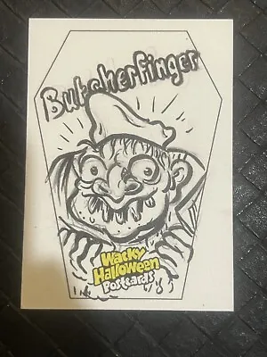 2023 Wacky Packages Postcards Halloween Sketch Card Butcher By NEIL CAMERA 1/1 • $49.99