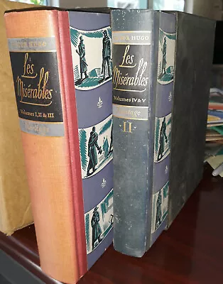 Les Miserables Victor Hugo (Heritage Press Slipcases Sandglass Vol I-V 1938) • $40