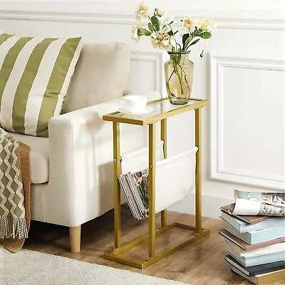 HOOBRO End Table Coffee Table Side Table Bedside Table For Small Space Gold  • £25.99