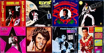 ELVIS PRESLEY~8 Classic Rock & Rockabilly Albums Up For Bid! 1 Double Album! • $79.99