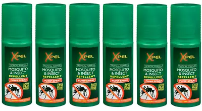 Xpel Tropical Formula Mosquito And Insect Repellent Pump Spray 70ml X 6 • £9.65