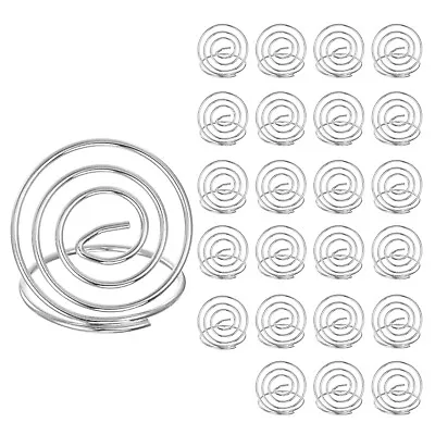 24pcs Table Number Holders 30mm Tall 30mm Base Width Mini Circle Silver Tone • £12.10