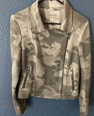 Marrakech NWT Faux Suede Camo Moto Women’s Jacket Size S ($148 Msrp) • $25.99