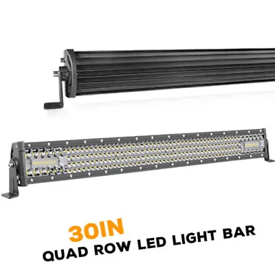 For Truck Jeep Wrangler JK 30Inch Quad-row LED Work Light Bar Combo Offroad Fog • $54.99