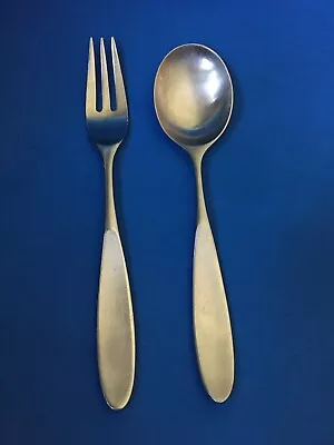 Lauffer Norway MAGNUM 7 3/4  Serving Spoon  Fork  Flatware Stainless • $22