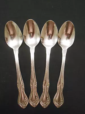 4 Reed & Barton ROSE QUEEN Heritage Mint Stainless TEASPOONS 6 3/8  • $16