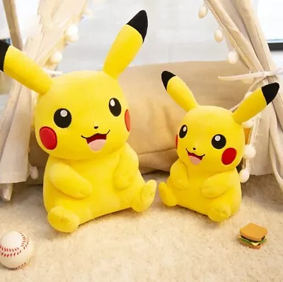 Pokemon Kawaii Pikachu Stuffed Toys Cartoon & Cute Plush Dolls Throw Pillow. • $46.99