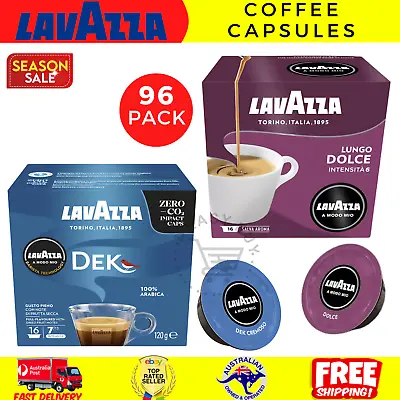 Lavazza A Modo Mio Coffee Capsules Espresso Coffee Machine Pods 96 Capsules Bulk • $69.99