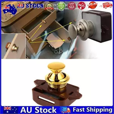 AU Push Lock Button Catch Lock Cupboard Door Knob Motorhome RV Cabinet • $8.51