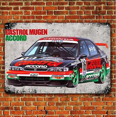 Honda Accord Mugen Racing Car Metal Poster - 20x30cm Garage Tin Sign • $14.90