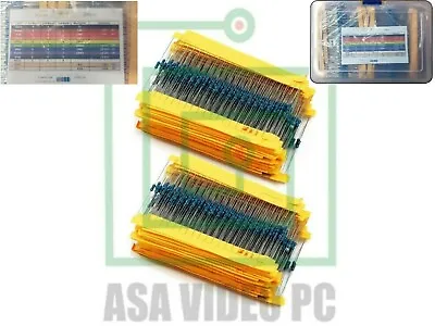 2600 Pcs 130 Values 1/4W 0.25W  1ohm 3M Resistor Resistors Kit Assortment Set • $19.24