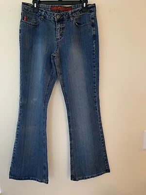 Mudd Women's Juniors Size 11 Blue Bootcut Medium Wash Cotton Blend Stretch Jeans • $8